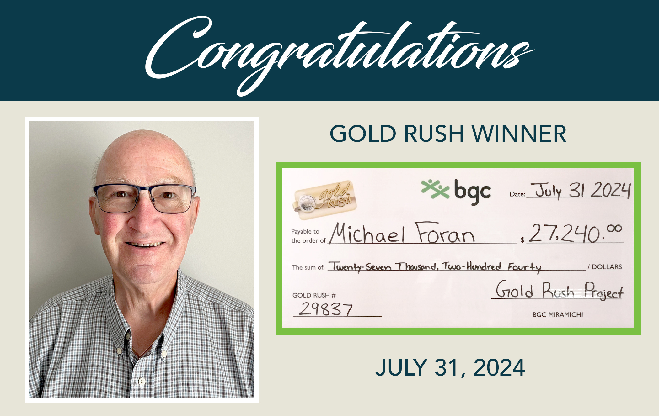 Michael Foran GR Winner